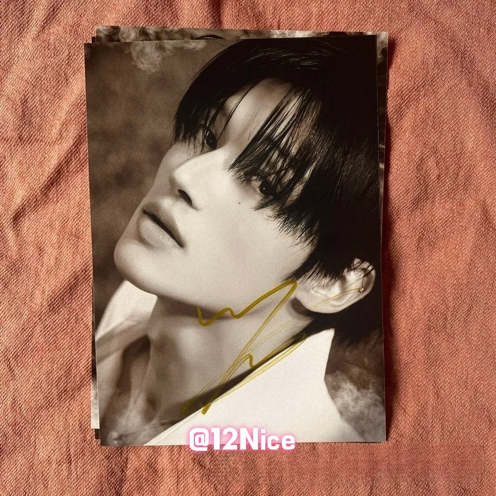 ATEEZ Wooyoung Autographed Photo Golden Hour Part4 4*6 KPOP Collection 2026 #Nic, изображение 3