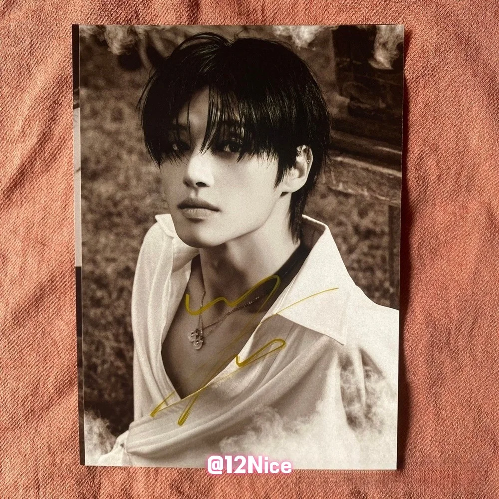 ATEEZ Wooyoung Autographed Photo Golden Hour Part4 4*6 KPOP Collection 2026 #Nic, изображение 4