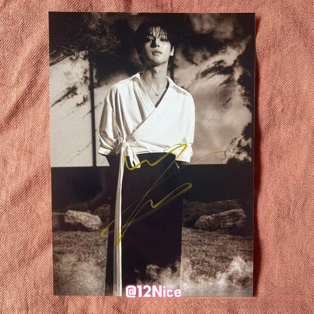 ATEEZ Wooyoung Autographed Photo Golden Hour Part4 4*6 KPOP Collection 2026 #Nic, изображение 5