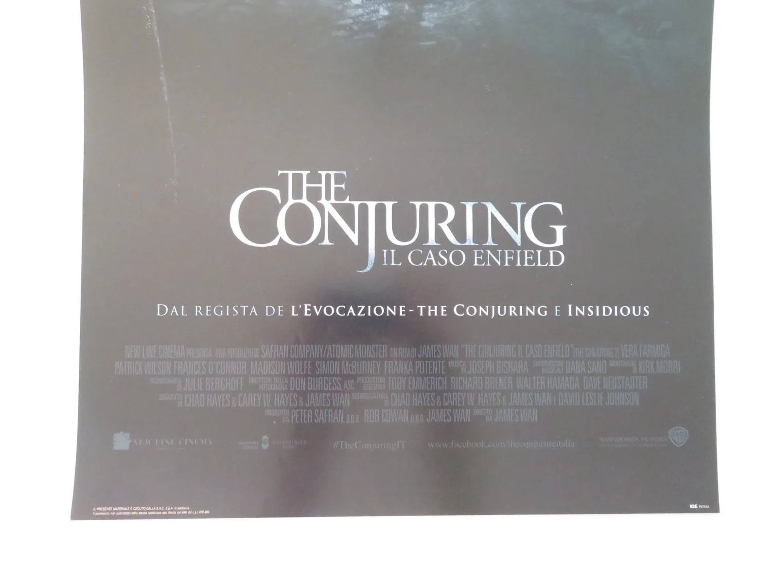 The Conjuring 2 ITALIAN LOCANDINA POSTER PATRICK WILSON VERA FARMIGA 2016, изображение 4