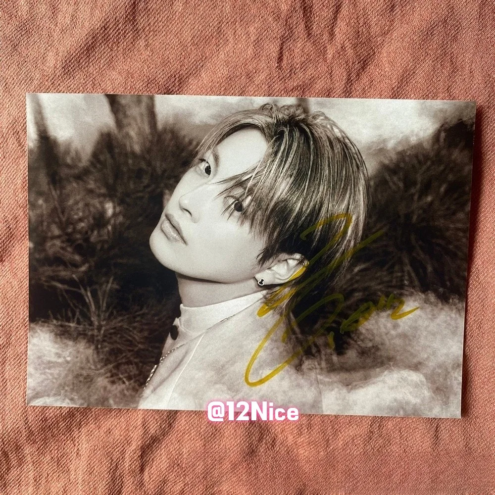 ATEEZ Hongjong Autographed Photo Golden Hour Part4 4*6 KPOP Collection 2026 #Nic, изображение 3