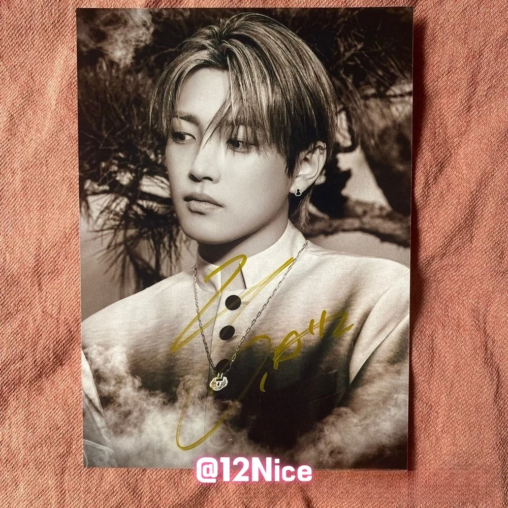 ATEEZ Hongjong Autographed Photo Golden Hour Part4 4*6 KPOP Collection 2026 #Nic, изображение 4