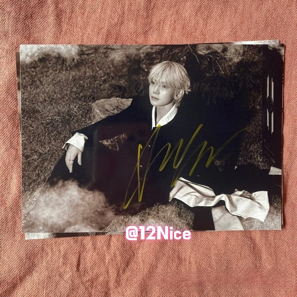 ATEEZ Yeosang Autographed Photo Golden Hour Part4 4*6 KPOP Collection 2026 #Nice, изображение 3