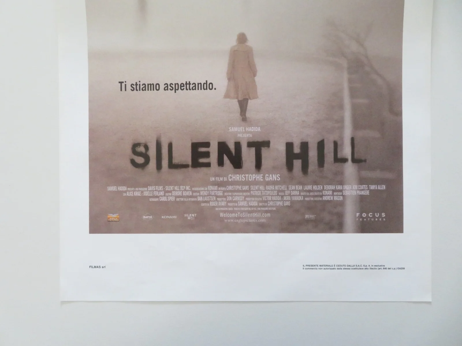 Silent Hill ITALIAN LOCANDINA POSTER RADHA MITCHELL SEAN BEAN 2006, изображение 4