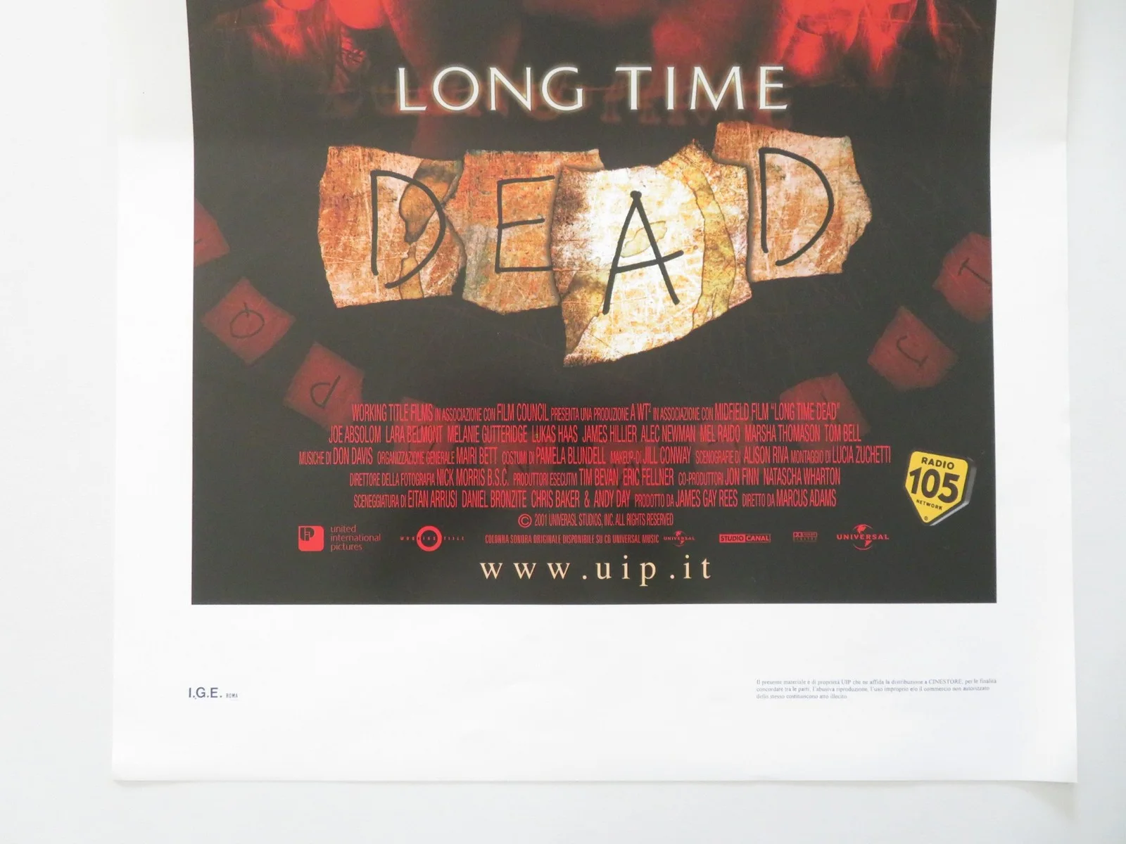 Long Time Dead ITALIAN LOCANDINA POSTER JOE ABSOLOM LARA BELMONT 2002, изображение 4