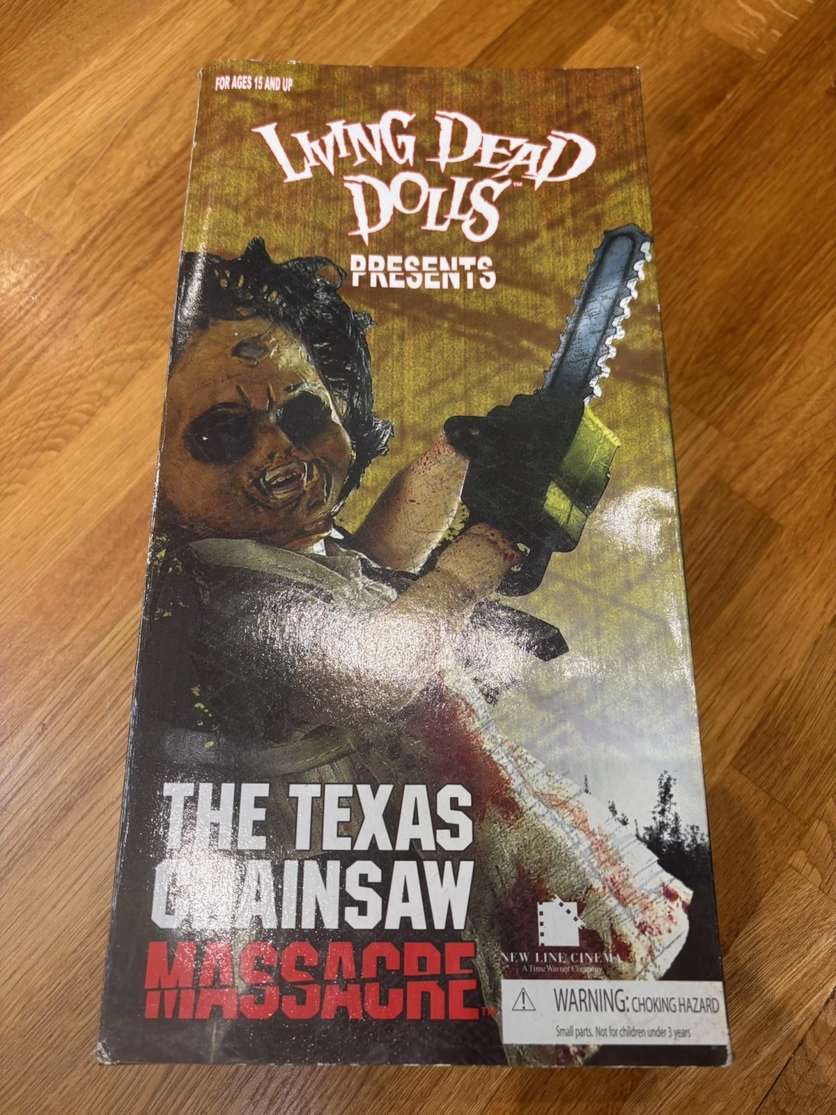 Living Dead Dolls Leatherface Mezco Texas Chain Saw Massacre Doll w Box Chainsaw, image 2