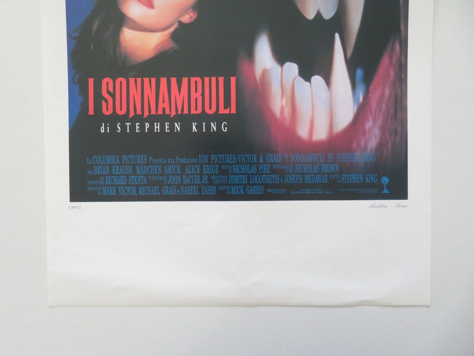 Sleepwalkers ITALIAN LOCANDINA POSTER STEPHEN KING BRIAN KRAUSE 1992, image 4