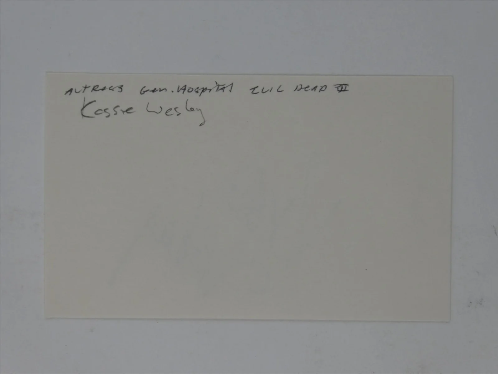 Kassie Wesley — Kassie Wesley Signed 3x5 Index Card Autographed Days of Our Lives, изображение 3