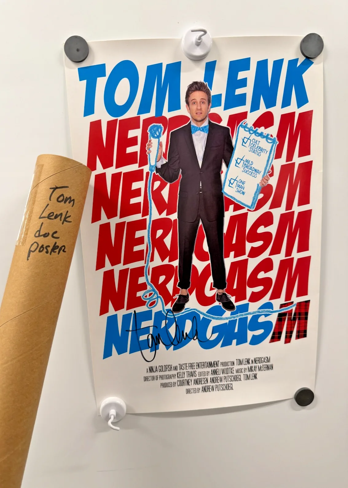 Tom Lenk NERDGASM Signed Poster 11x17 Autographed Movie One Sheet, изображение 2