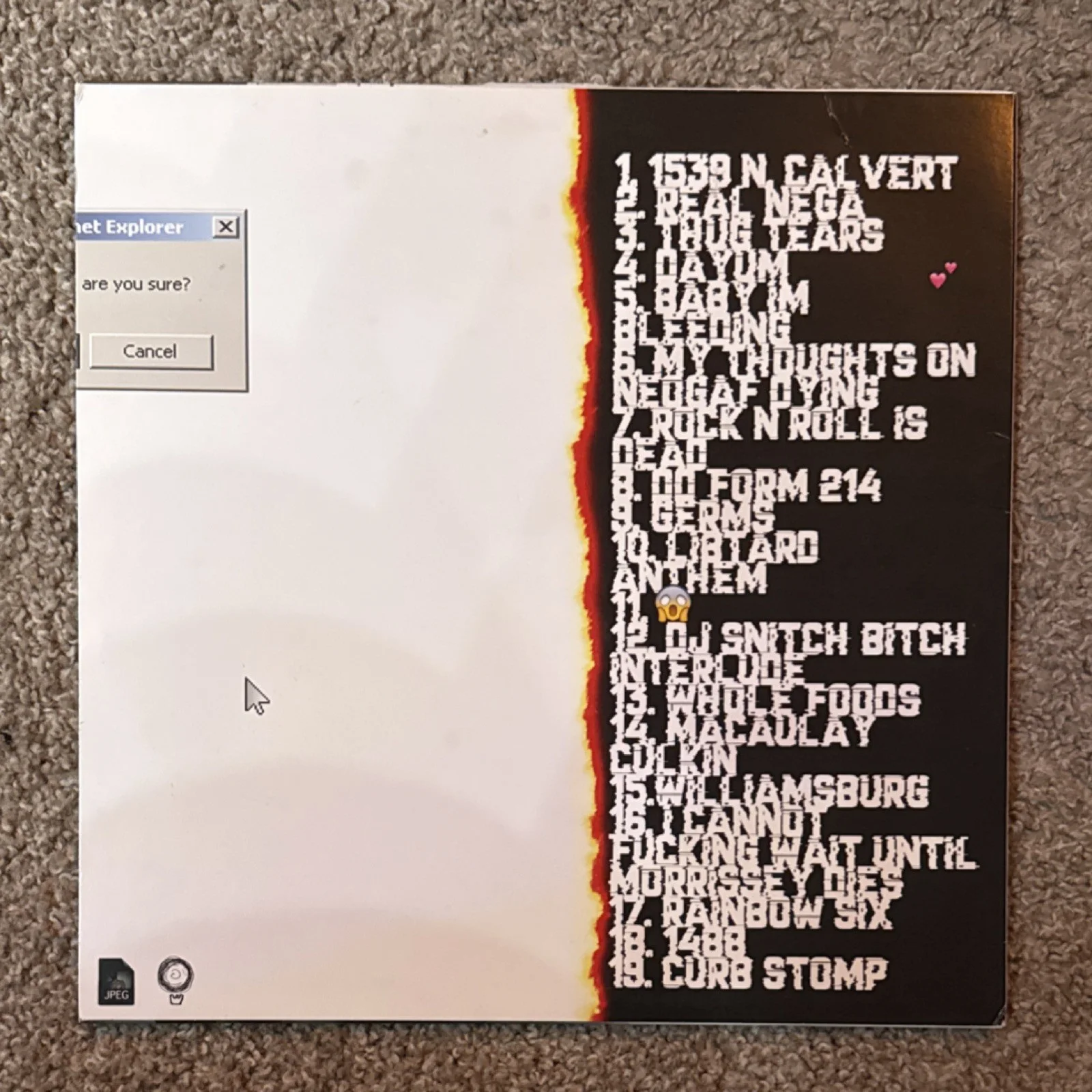 Rare JPEGMAFIA Veteran Signed Pink Vinyl Record Original Deathbomb Arc Press, изображение 2