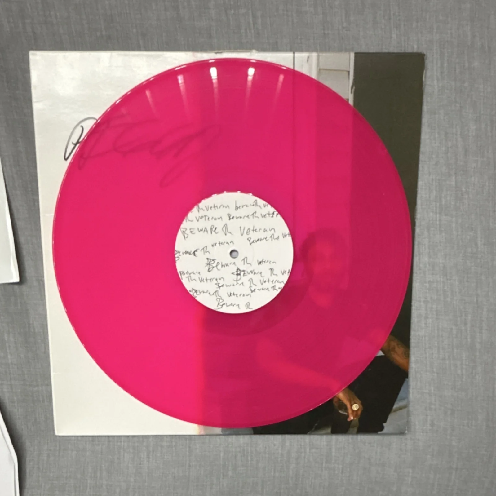 Rare JPEGMAFIA Veteran Signed Pink Vinyl Record Original Deathbomb Arc Press, изображение 5