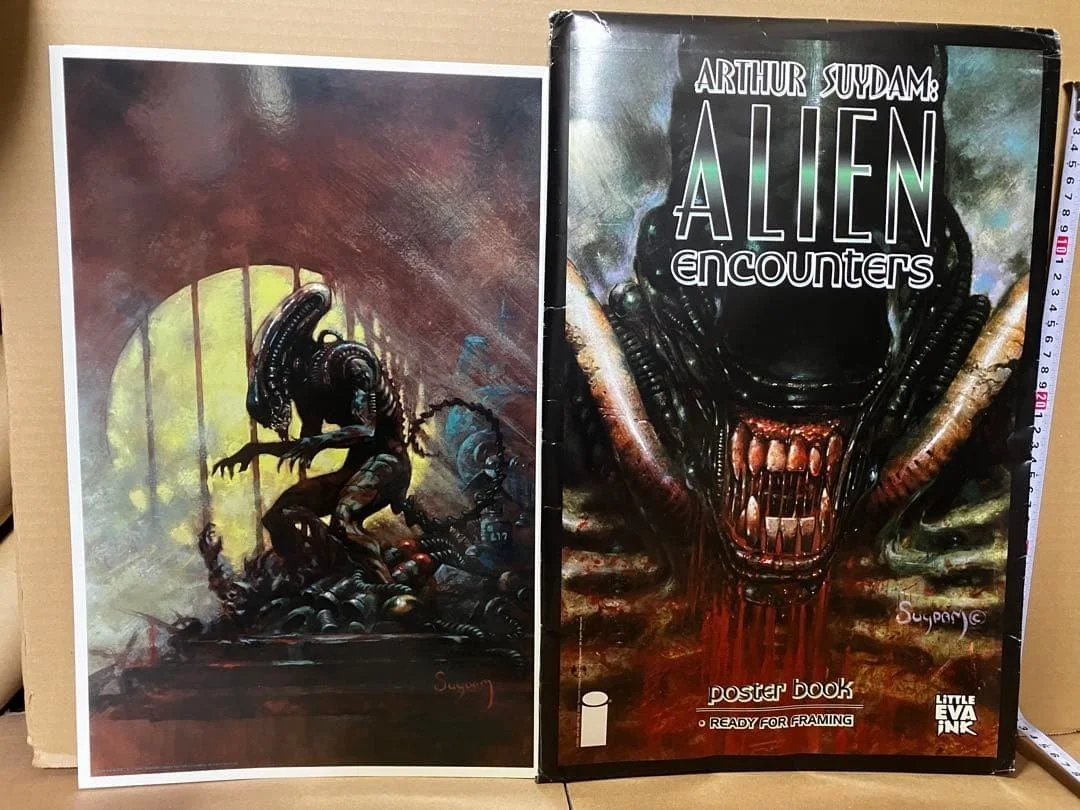 Arthur Suydam — Arthur Suydam Signed Alien Encounters Poster Book Limited 120 1000 Set 10, изображение 2