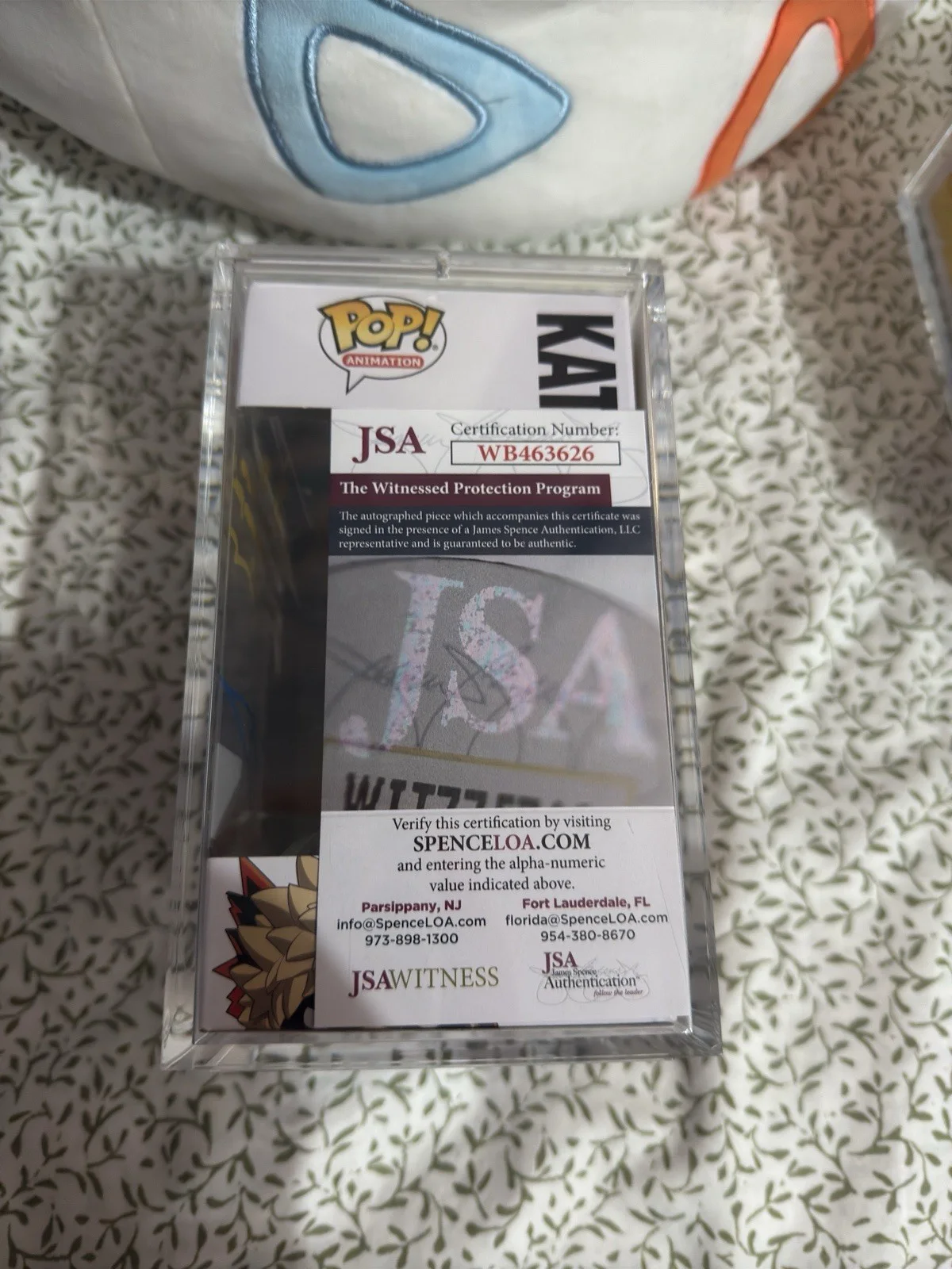 Funko Pop My Hero Academia Katsuki Bakugo #803 Signed JSA Authenticated, image 2