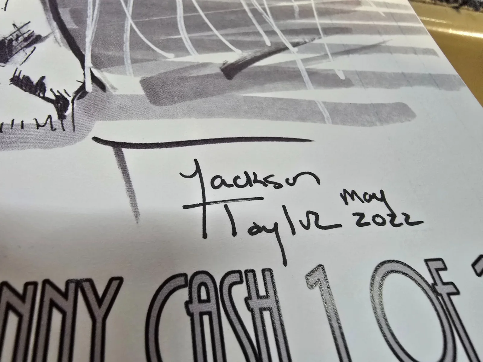 Signed Jackson Taylor Johnny Cash Icon Collection Art Print 1 of 1 Autographed, изображение 2