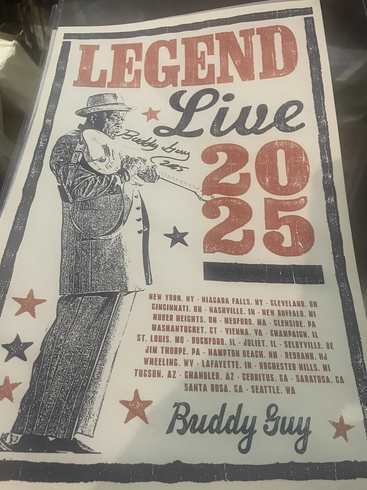 Buddy Guy Rare Buddy Guy Live ￼Signed ￼Concert Poster, image 2