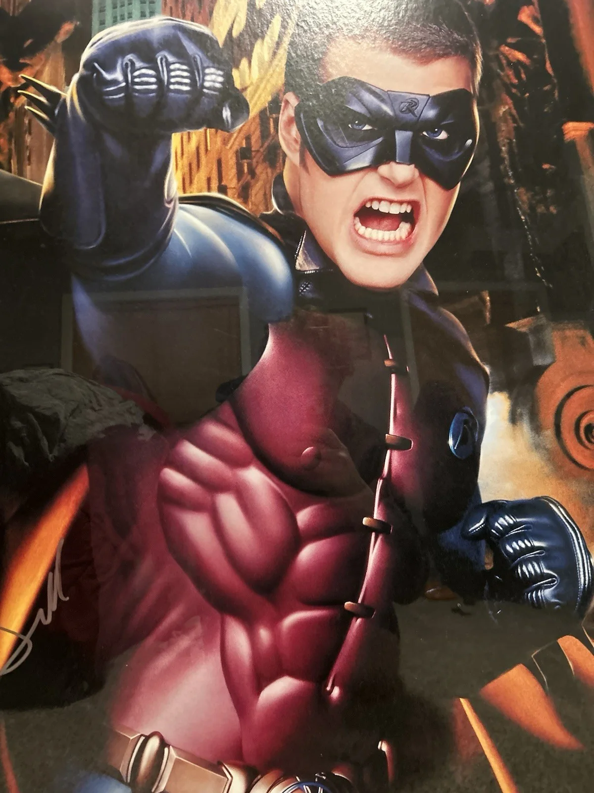 CHRIS O'DONNELL -ROBIN — Batman Forever 1995 Original Poster Signed By Chris O’Donnell “Robin”, image 3