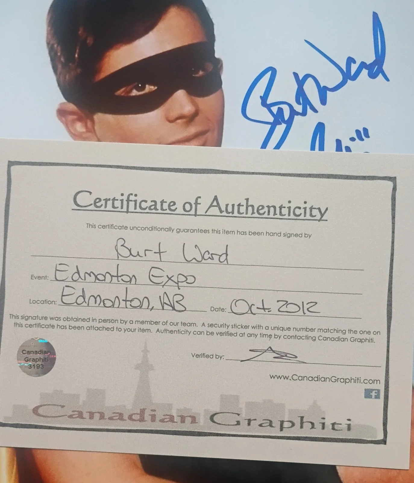 Burt Ward Hand Signed Autograph 8x10 Photo COA Batman NO US TARIFFS, image 4