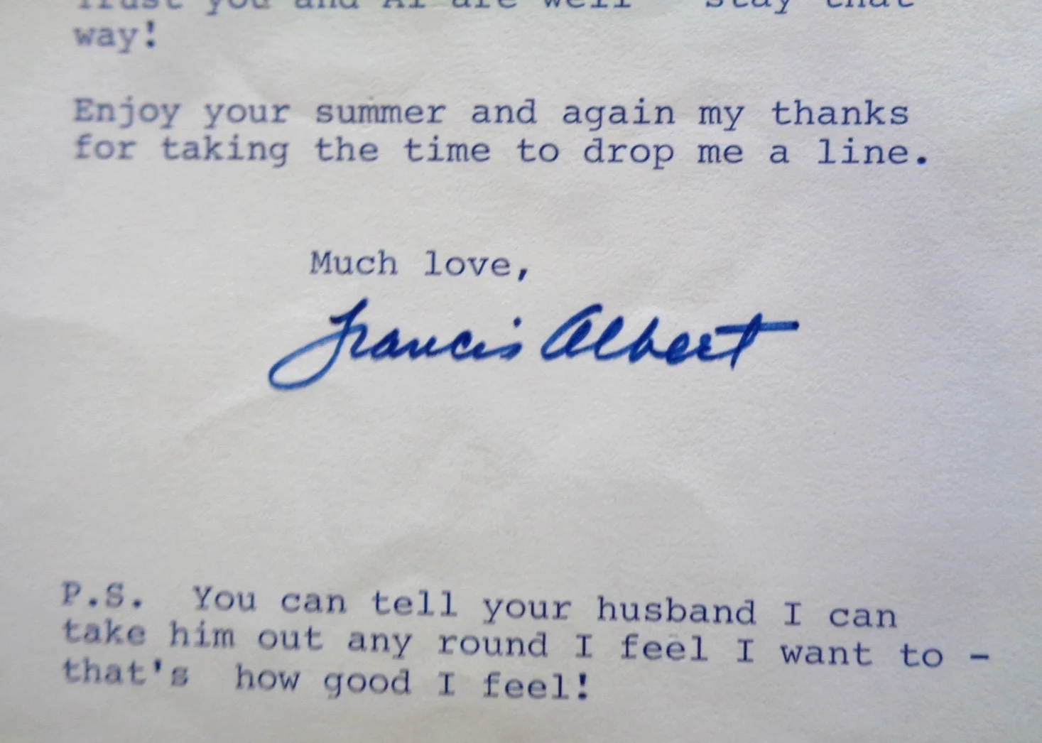 Frank Sinatra / Francis Albert — Two personal letters from Frank Sinatra signed with their original envelopes, image 3