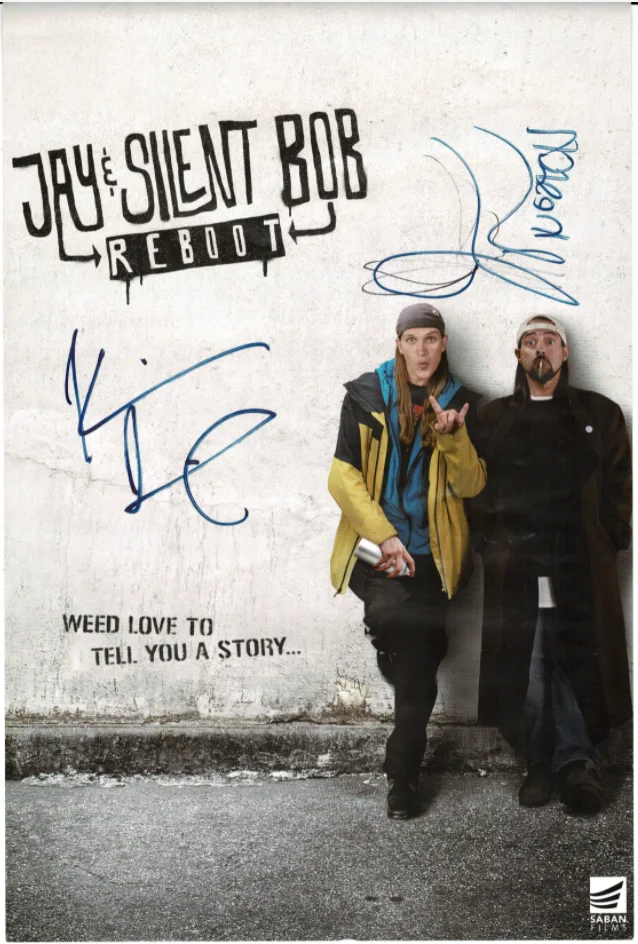 Kevin Smith and Jason Mewes — Kevin Smith & Jason Mewes Jay & Silent Bob Signed Poster AMCo COA 22015