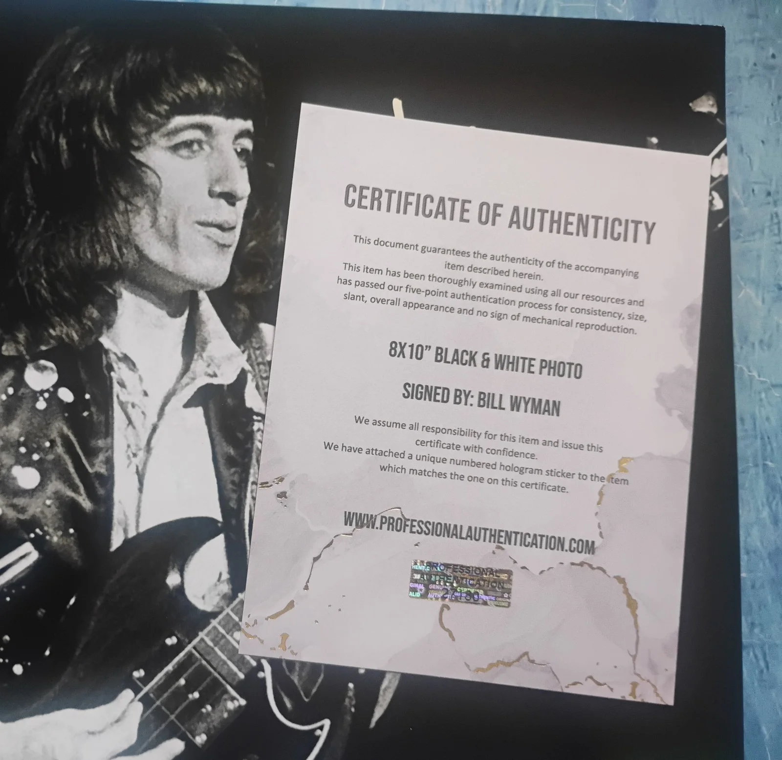 Bill Wyman Hand Signed 8x10 Photo COA Rolling Stones NO US TARIFFS, image 4