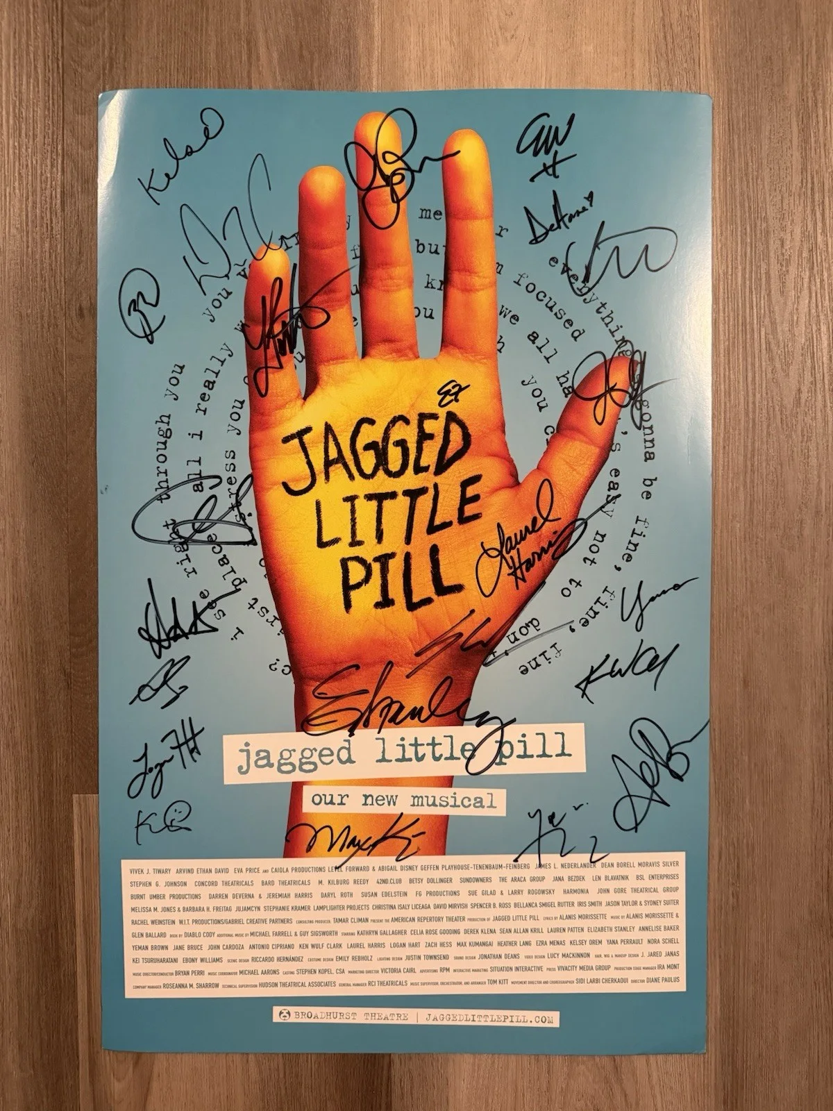 Jagged Little Pill OBC Signed Broadway Poster, image 2