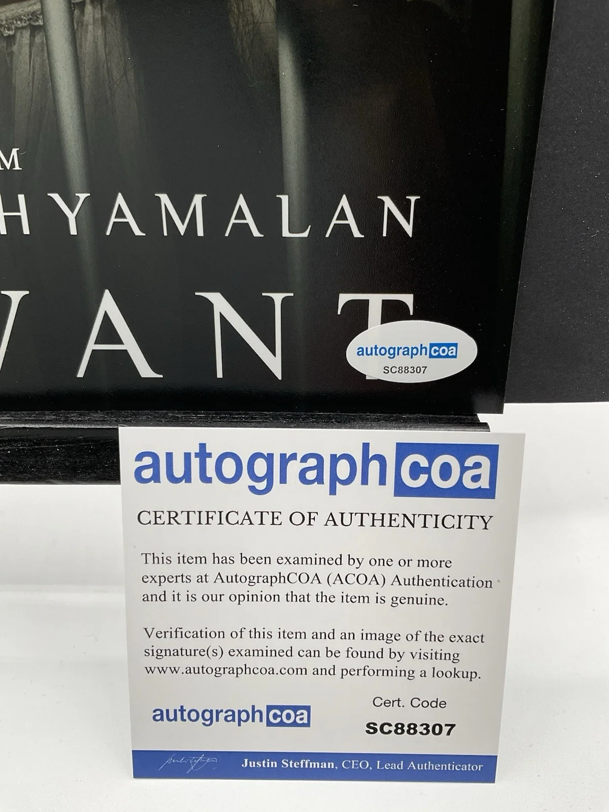 M Night Shyamalan — M Night Shyamalan signed 8x10 Servant signed 8x10 Sixth Sense Director auto ACOA, изображение 3