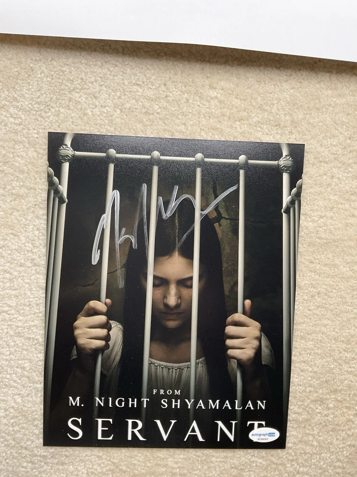 M Night Shyamalan — M Night Shyamalan signed 8x10 Servant signed 8x10 Sixth Sense Director auto ACOA, изображение 5