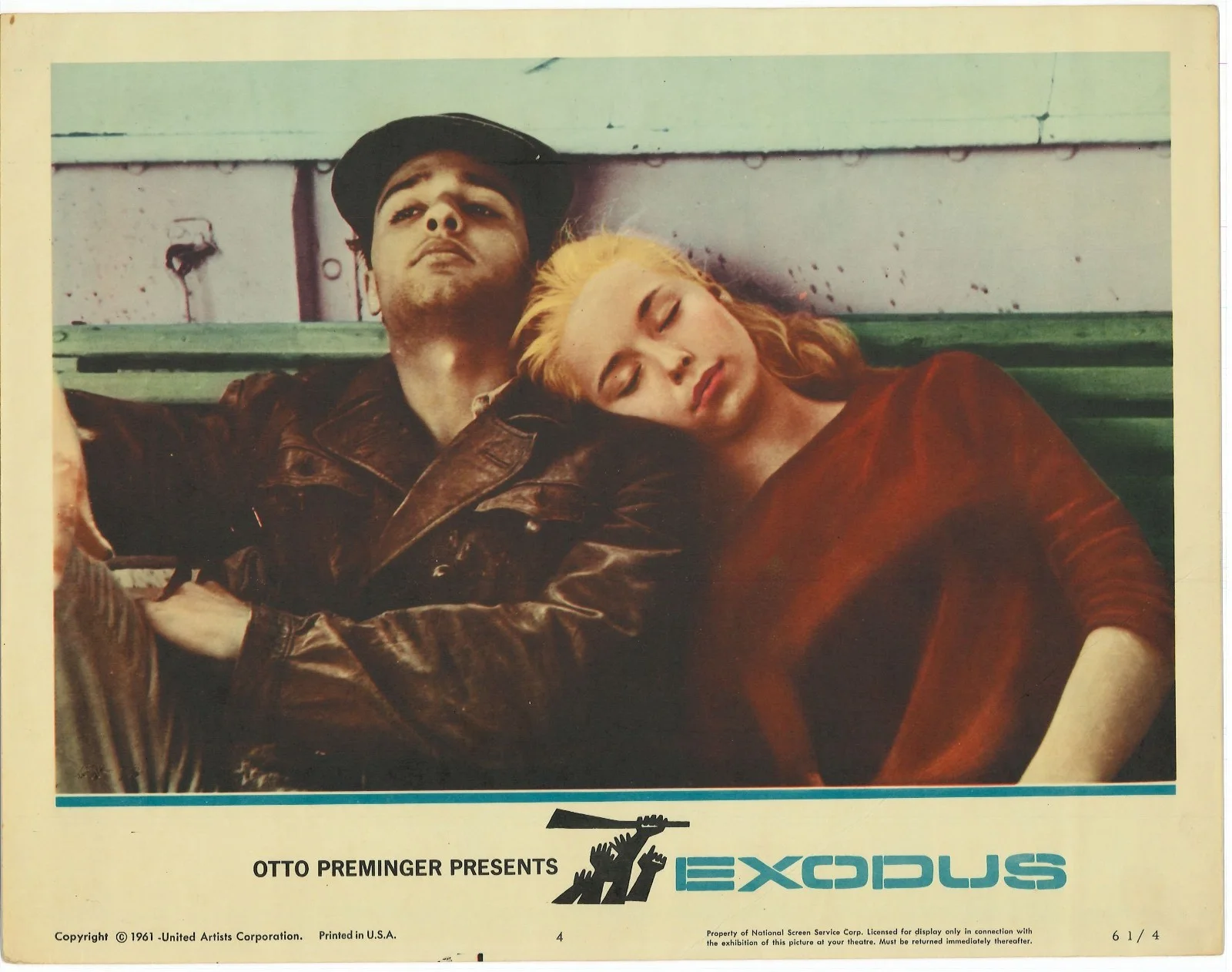 Exodus 3x ORIGINAL US Lobby Cards Sal Mineo Otto Preminger 1961, image 4