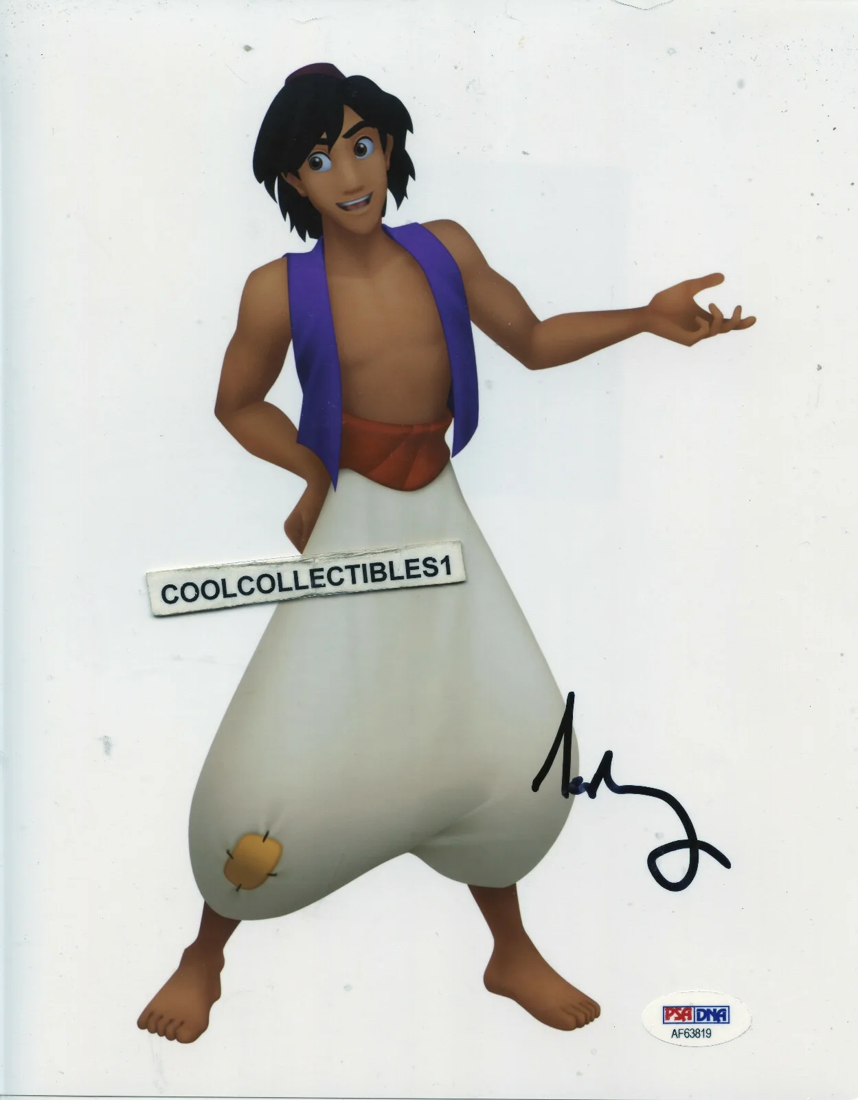 SCOTT WEINGER — SCOTT WEINGER of ALADDIN IN PERSON SIGNED 8X10 COLOR PHOTO "PSA/DNA COA"