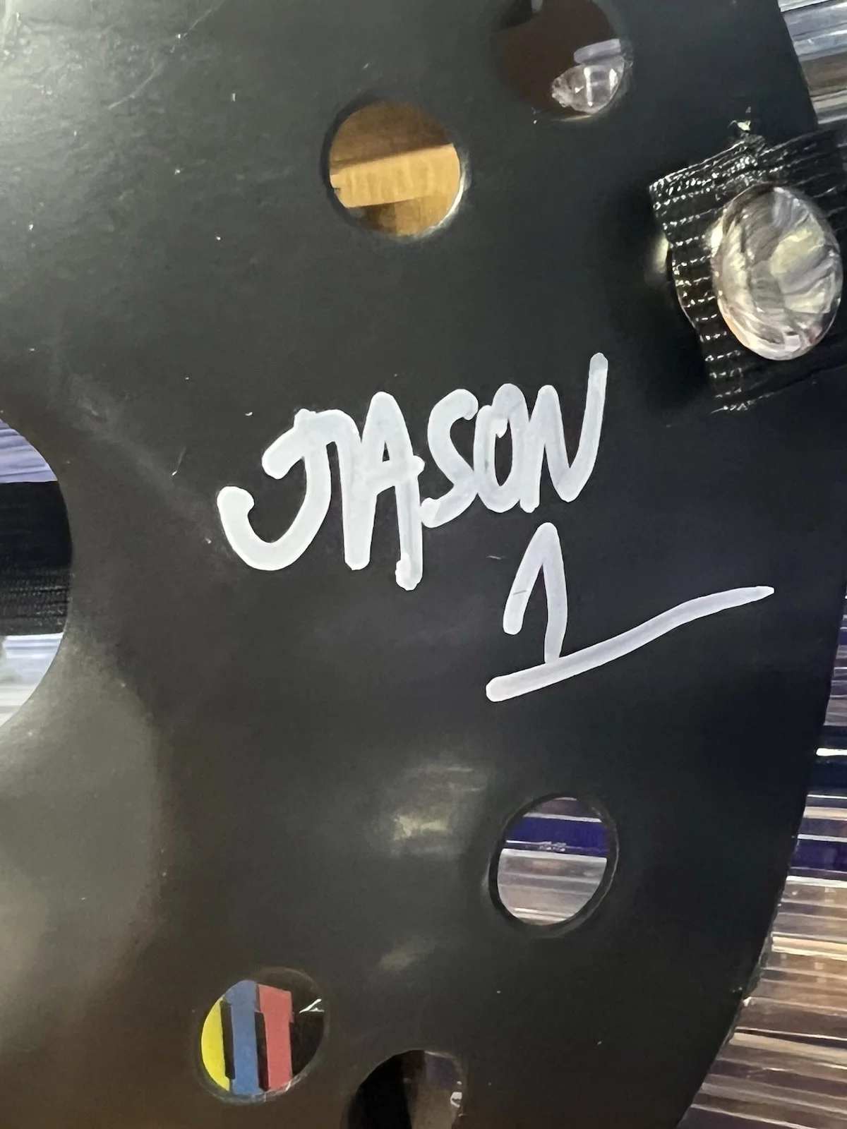 Ari Lehman — Ari Lehman Friday The 13th Jason 1 Signed Jason Mask Run Faster Beckett Witness, изображение 3