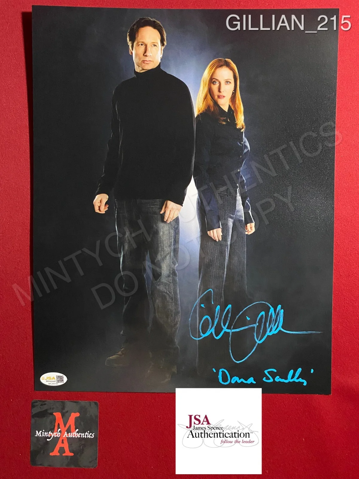 Gillian Anderson — Gillian Anderson autographed signed 11x14 photo The X-Files JSA COA Dana Scully
