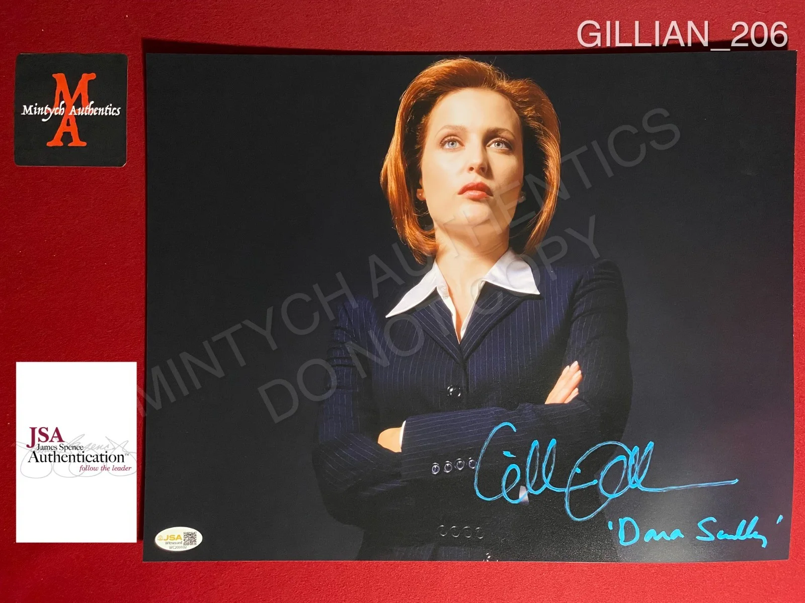Gillian Anderson — Gillian Anderson autographed signed 11x14 photo The X-Files JSA COA Dana Scully