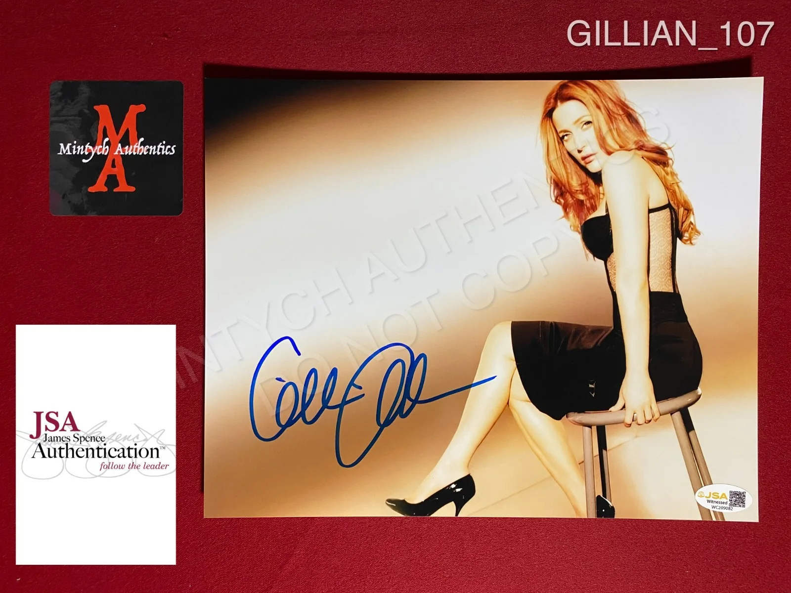 Gillian Anderson — Gillian Anderson autographed signed 8x10 photo The X-Files JSA COA Dana Scully