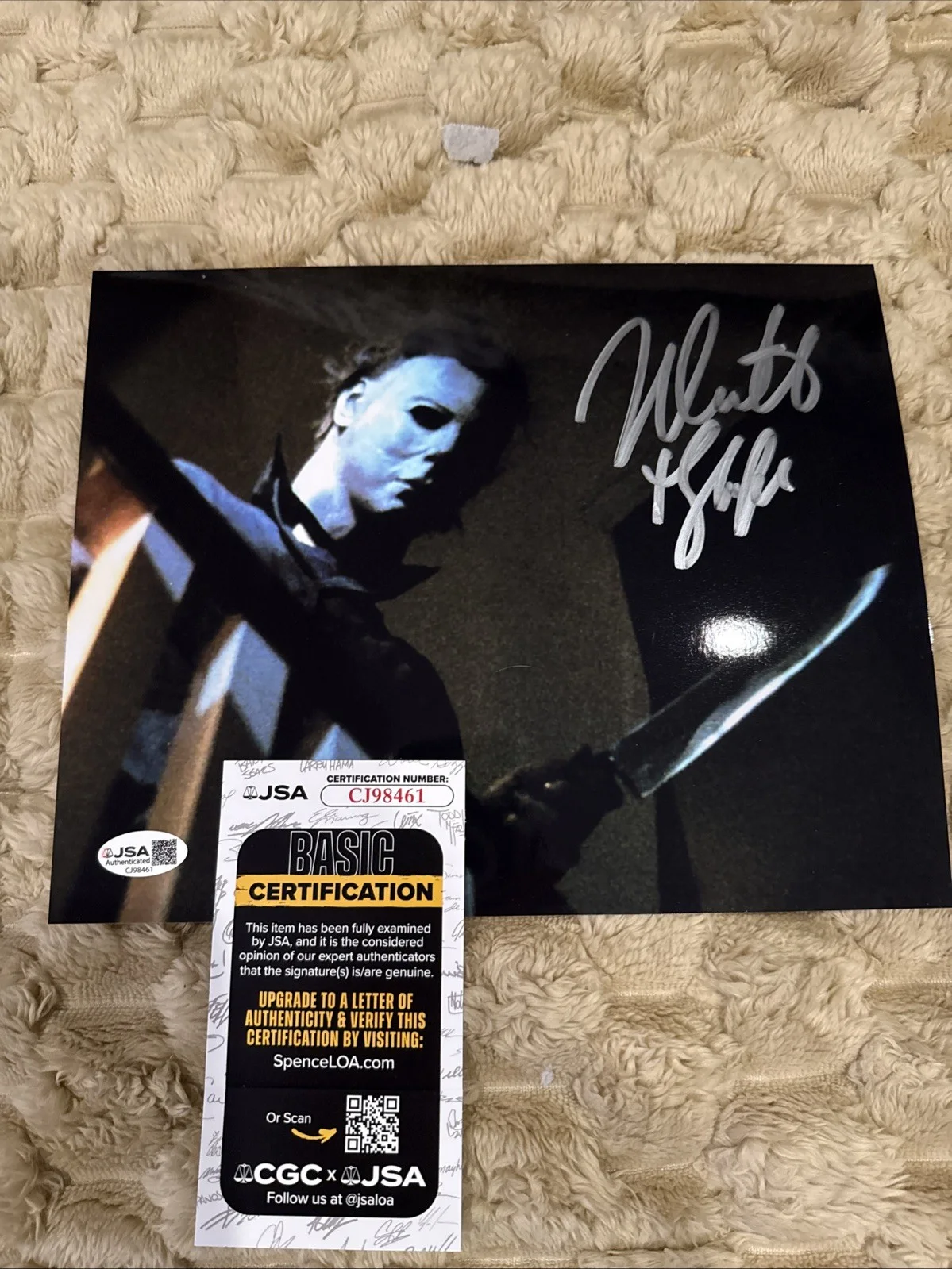 Nick Castle Autographed Signed 8x10 Photo Halloween Michael Myers JSA COA, изображение 2