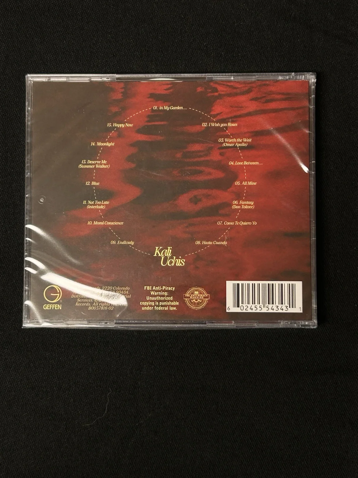 **SEALED ALTERNATE COVER** KALI UCHIS Signed Red Moon In Venus CD AUTOGRAPHED, изображение 2