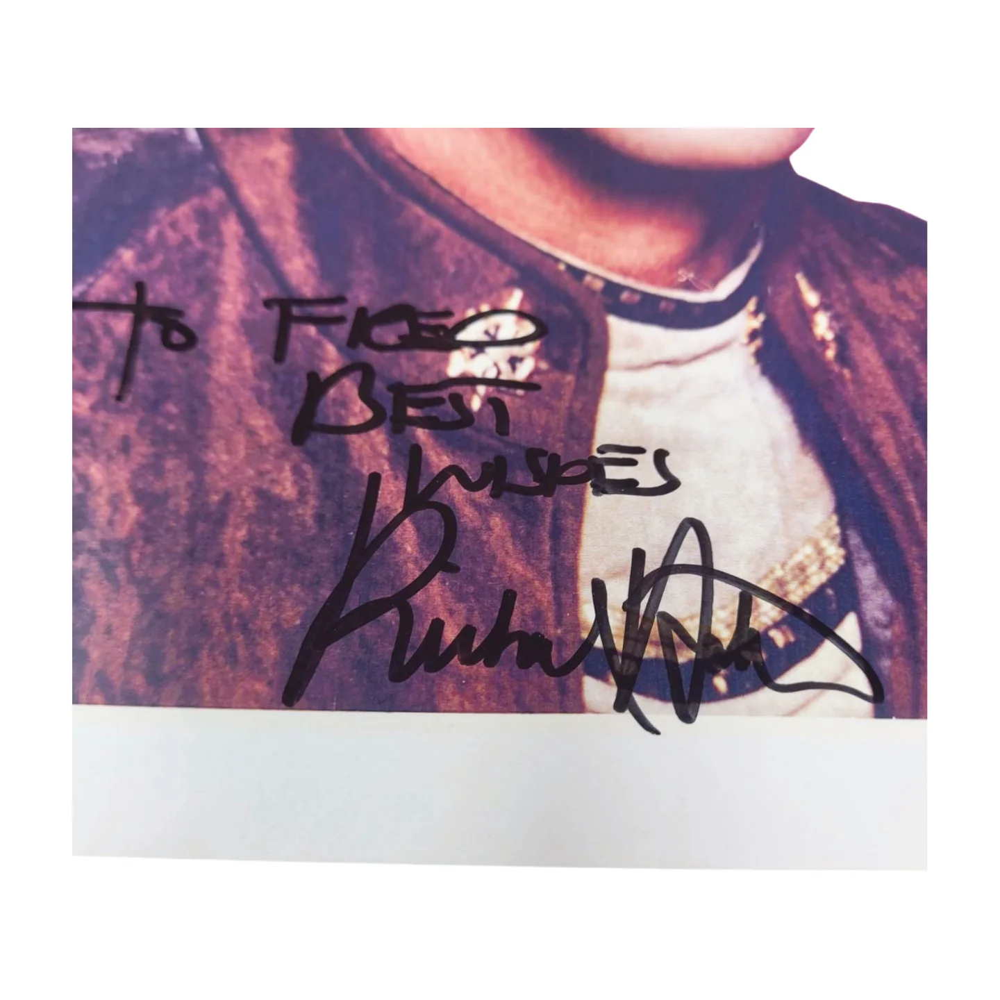 Richard Hatch — Richard Hatch Autographed 8.5x11 Photo Battlestar Galactica Personalized to Fred, изображение 2