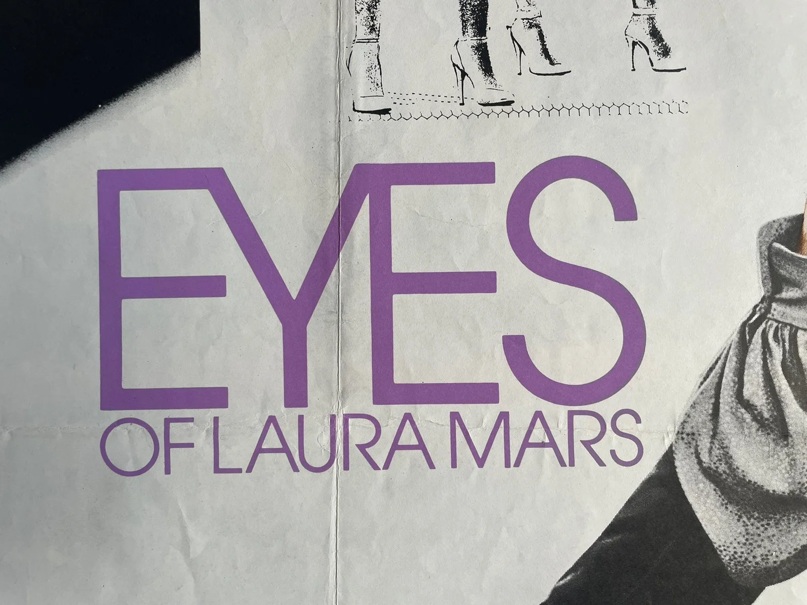 Eyes of Laura Mars Original UK Quad Poster Faye Dunaway Slasher 1978 Rare, изображение 4