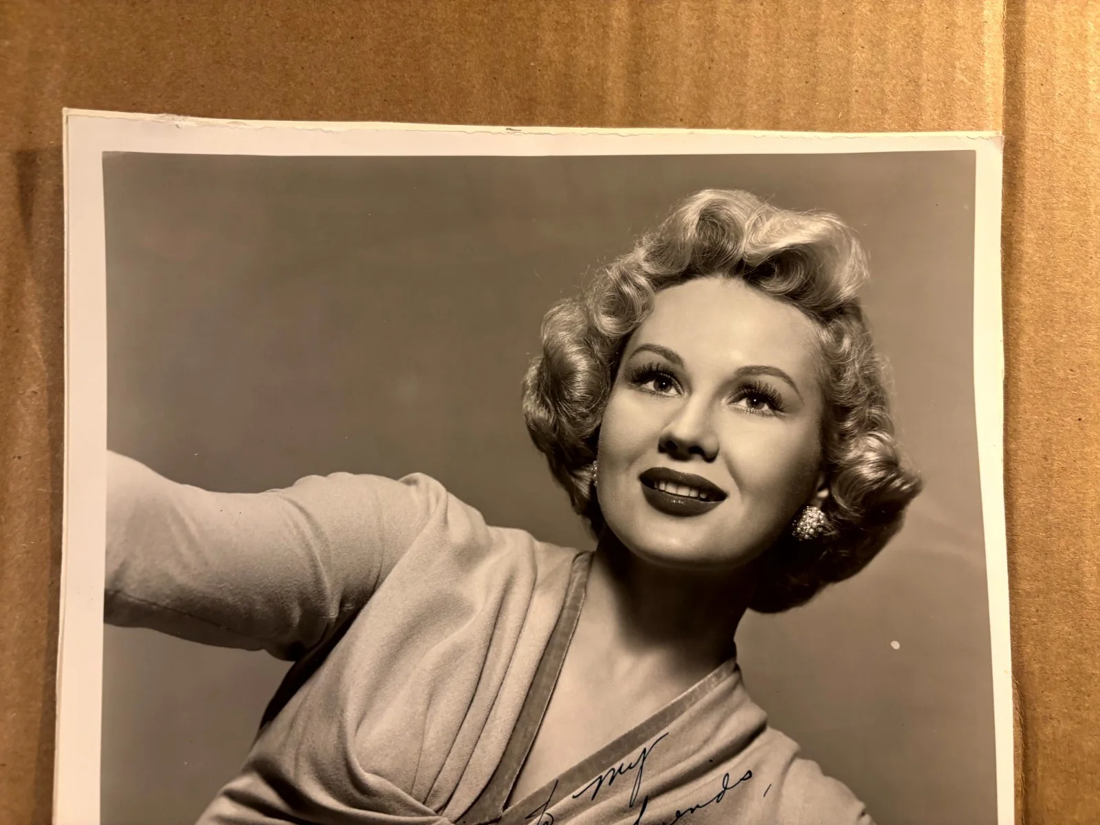 Virginia Mayo Rare Early Autographed 8/10 Photo 40s White Heat Best Years Lives, изображение 2