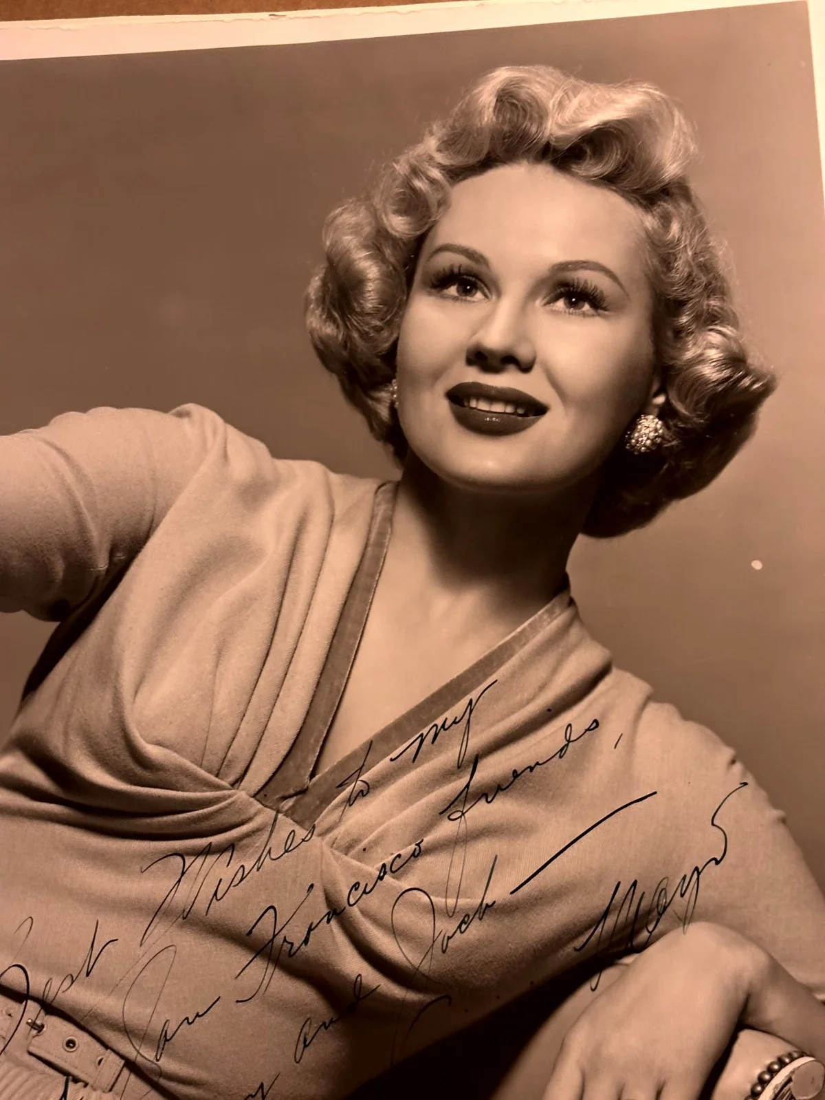 Virginia Mayo Rare Early Autographed 8/10 Photo 40s White Heat Best Years Lives, изображение 4