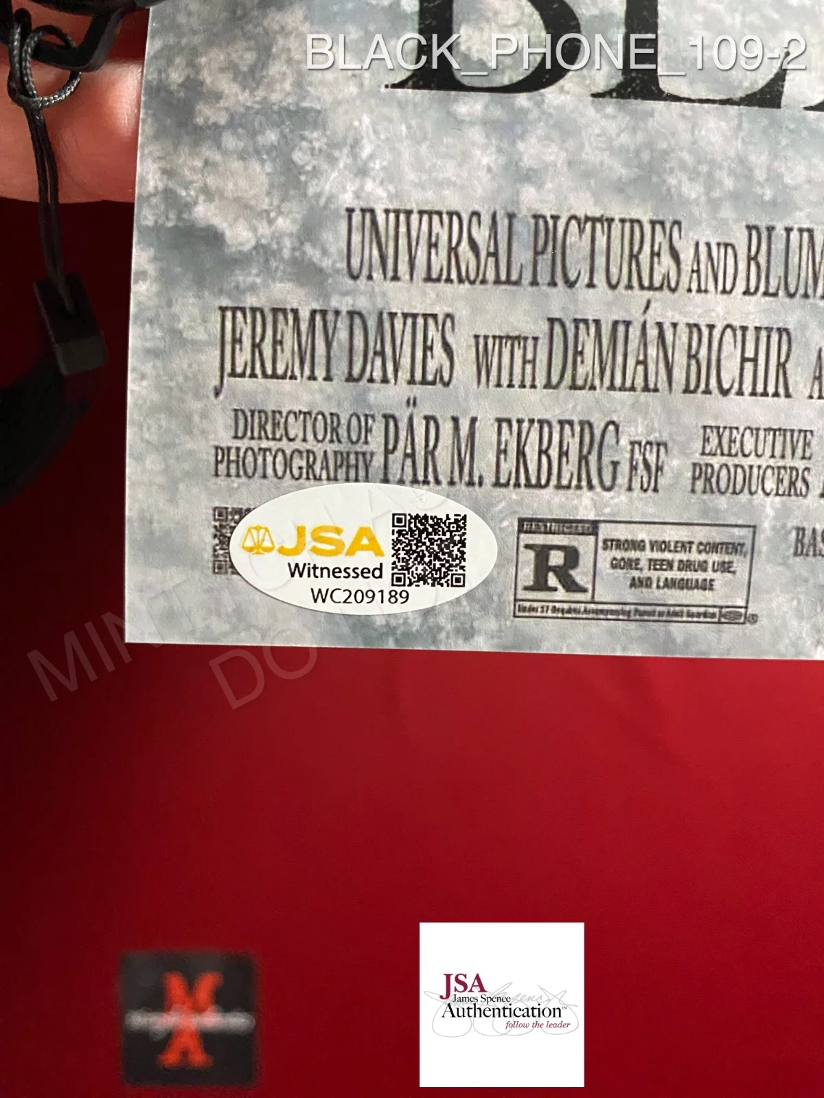 Madeleine McGraw — Madeleine McGraw Jeremy Davies dual signed 11x17 photo Black Phone 2 JSA COA, изображение 2