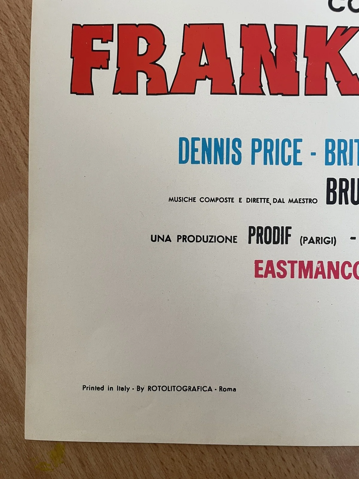 Dracula Prisoner of Frankenstein 1972 Jess Franco Original Locandina Film Poster, изображение 3