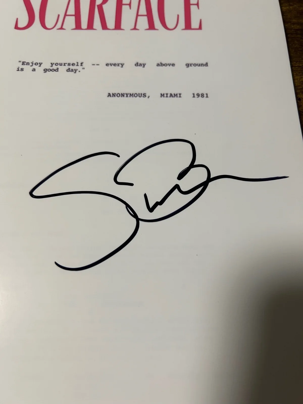 Steven Bauer — Steven Bauer Signed Autograph Scarface Movie Script Screenplay COA, image 2