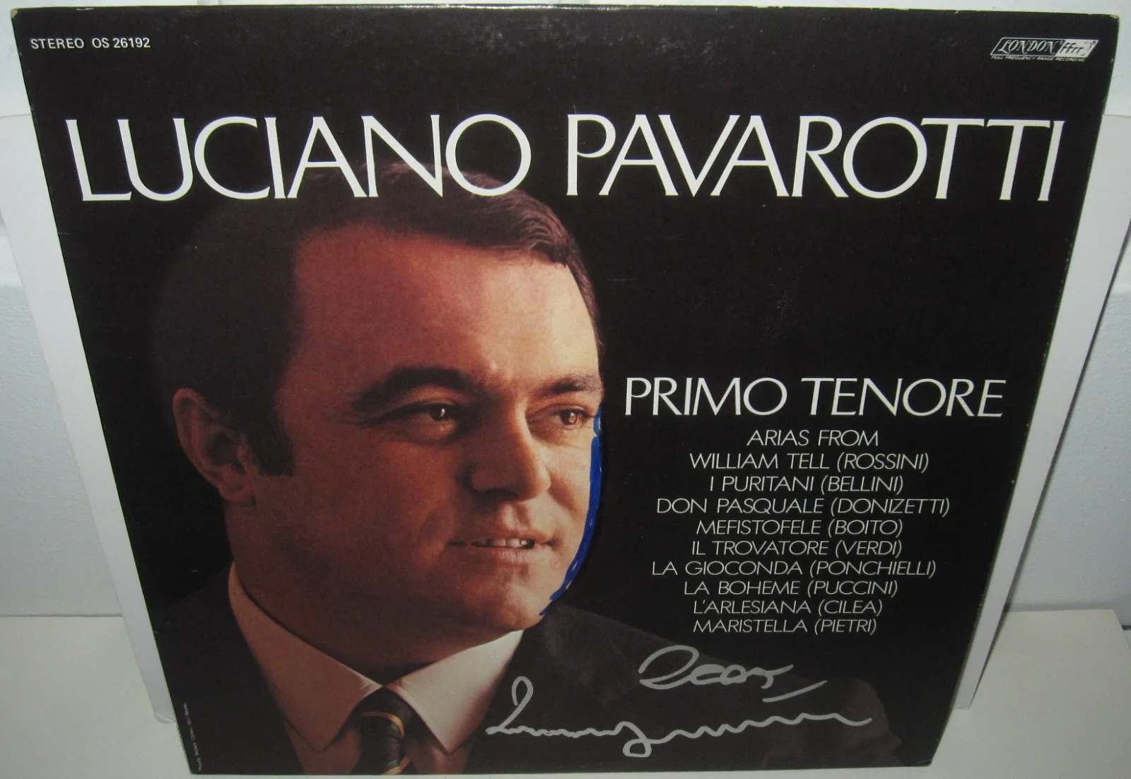 LUCIANO PAVAROTTI SIGNED PRIMO TENORE ALBUM VINYL THREE TENORS AUTOGRAPH JSA COA, image 4