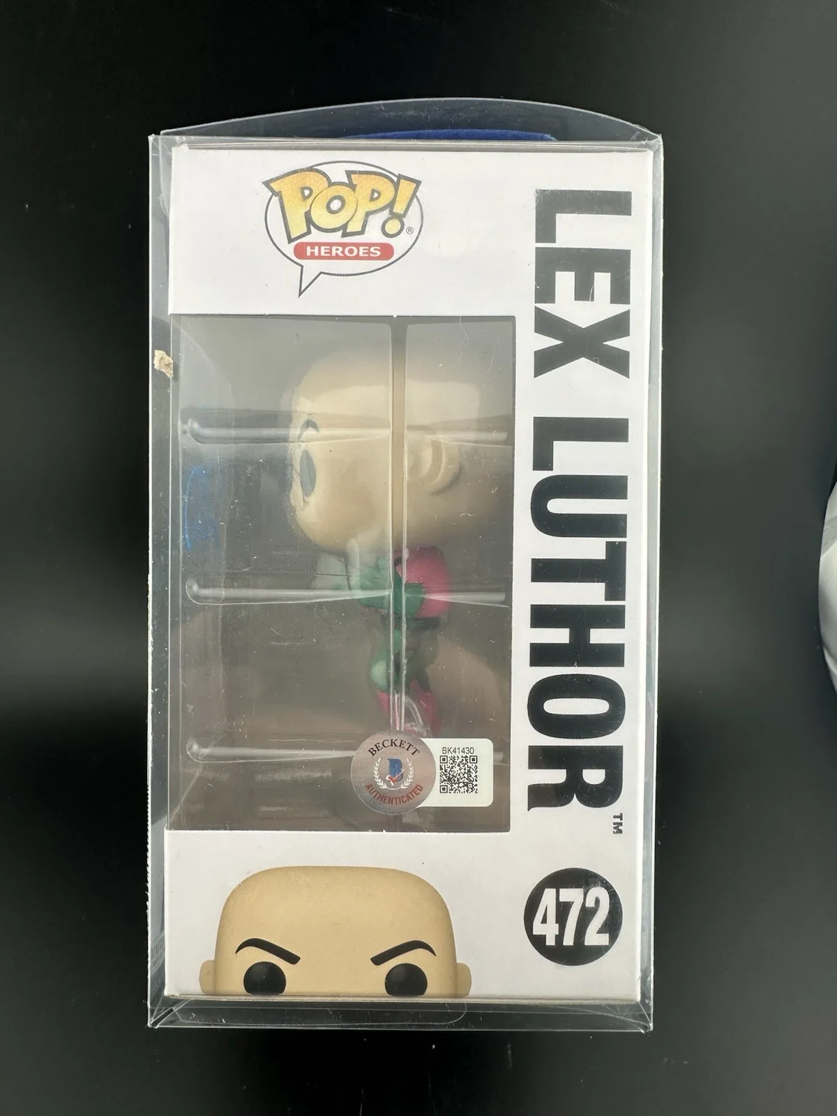 JESSE EISENBERG — JESSE EISENBERG AUTOGRAPHED LEX LUTHOR FUNKO POP HEROES 472 BAS BECKETT COA, изображение 3