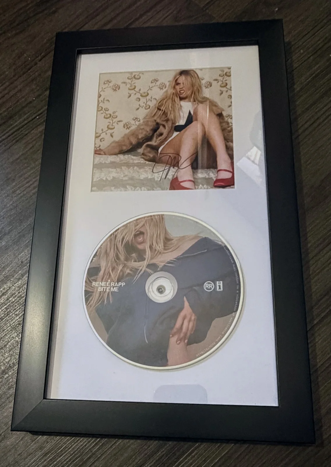 RENEE RAPP - BITE ME Signed / Autographed Framed CD display, image 2