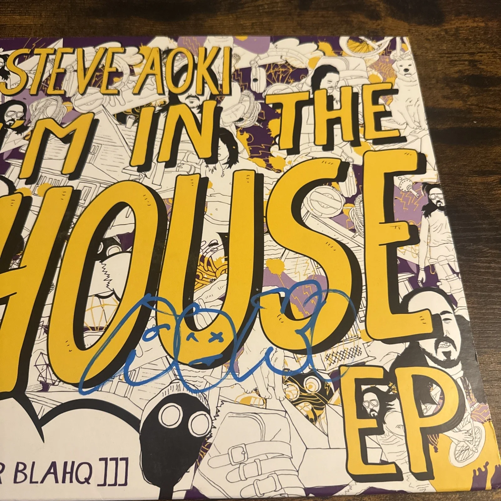 Steve Aoki Signed Autographed I’m In The House Vinyl Ep Beckett Coa Rare, image 2