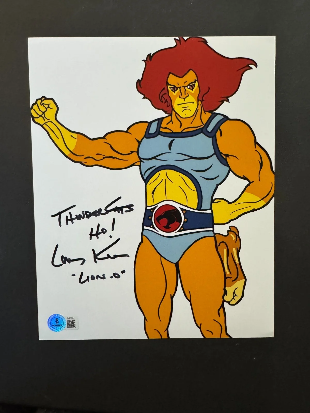 Larry Kenney — Larry Kenney autographed signed Thundercats Lion-O 8x10 photo Beckett BAS cert