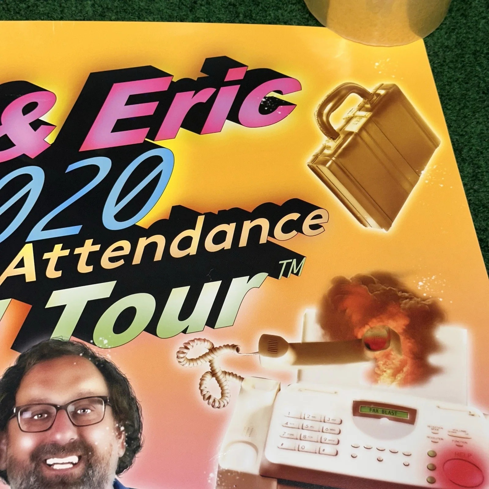 SIGNED Tim & Eric 2020 Mandatory Attendance World Tour VIP Q&A Poster, изображение 3