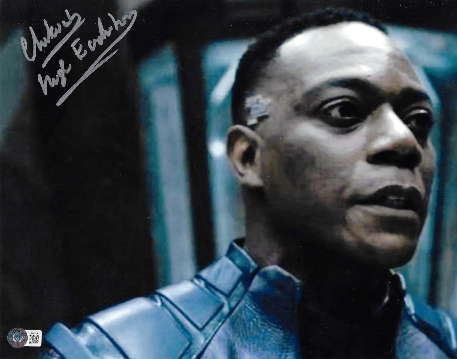 Chukwudi Iwuji — Chukwudi Iwuji Signed 11x14 Photo "High Evolutionary" Beckett BAS Witnessed