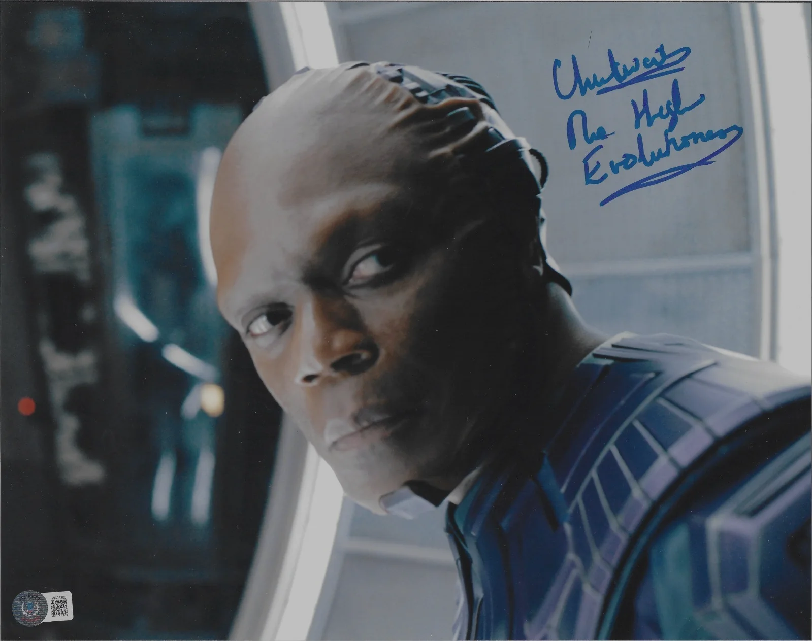 Chukwudi Iwuji — Chukwudi Iwuji Signed 11x14 Photo "The High Evolutionary" Beckett BAS Witnessed